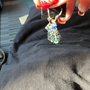 Colorful Crystal SWAROVSKI Christmas trees, earrings